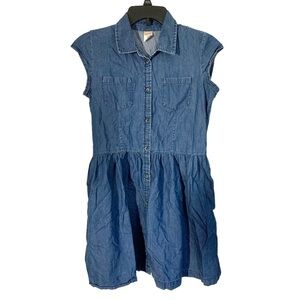🎒BTS SALE📚 Arizona Jeans Co. Denim Dress w/ Capped Sleeves & Pockets, 100% Cot